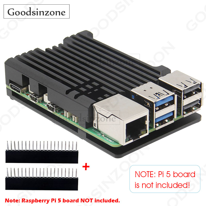 Pi 5 Case - Caja de armadura de aluminio Raspberry