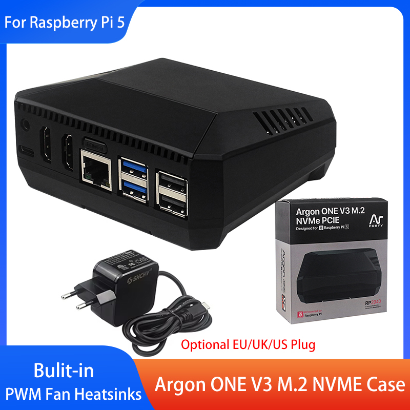 Pi 5 Case - Carcasa Argon ONE V3 M.2 NVME,