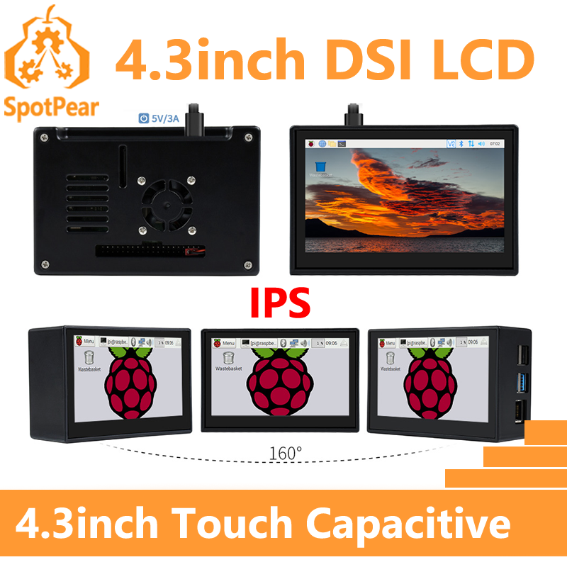 Pi 5 Case - Raspberry Pi pantalla DSI de 4,3