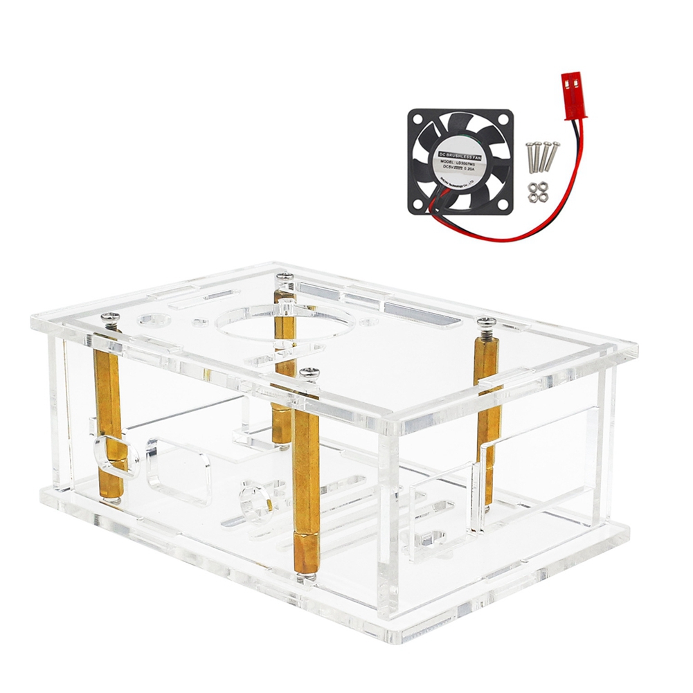 Pi 4 Case - Caja acrílica ABFN con ventilador de