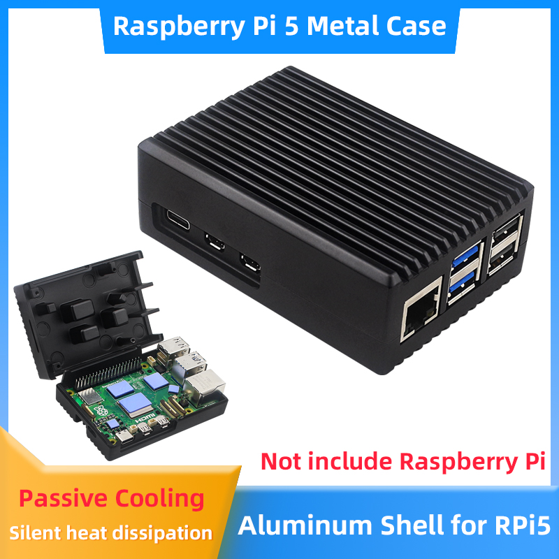 Pi 5 Case - Carcasa de Aluminio para Raspberry Pi