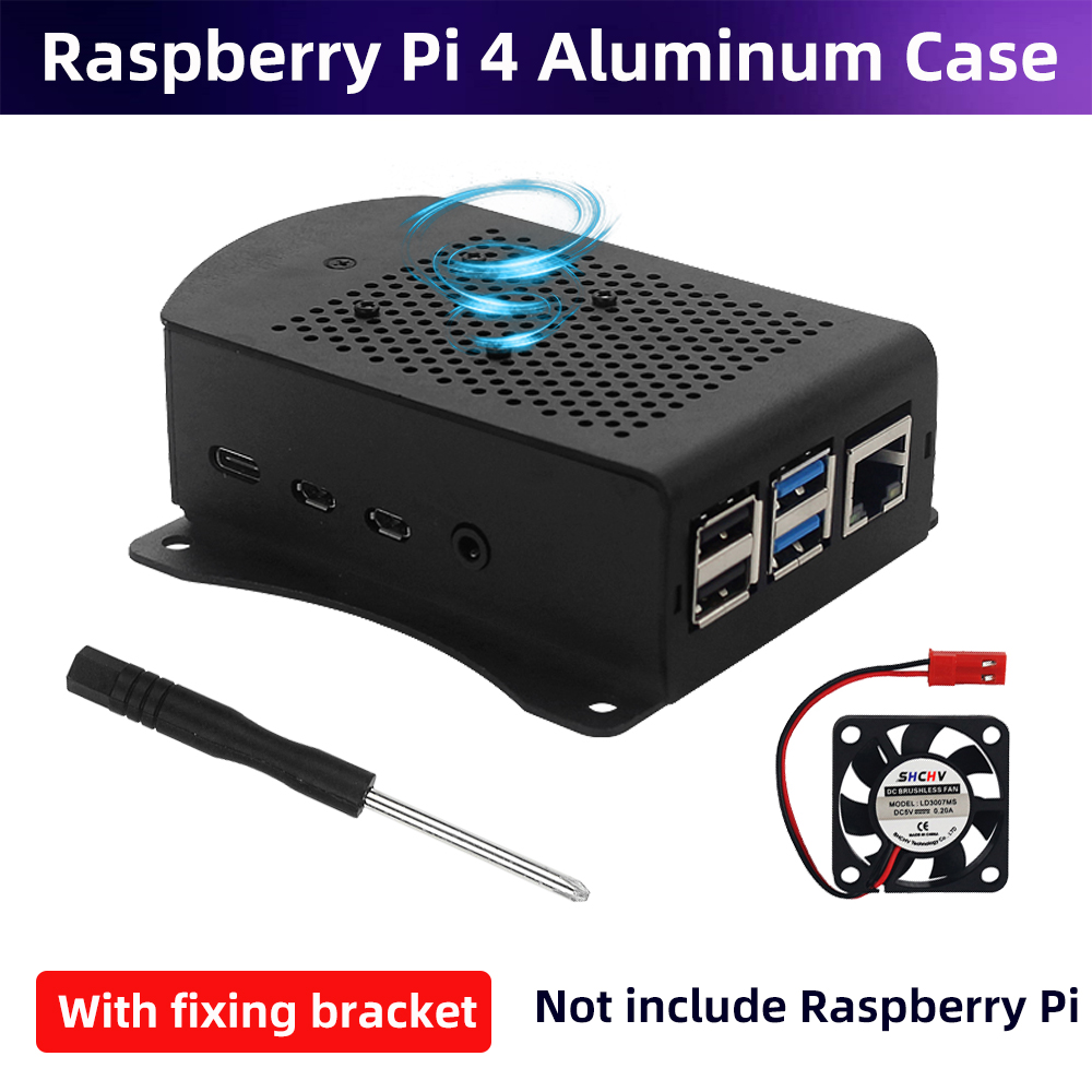Pi 4 Case - Raspberry Pi 4 Caja de aleación