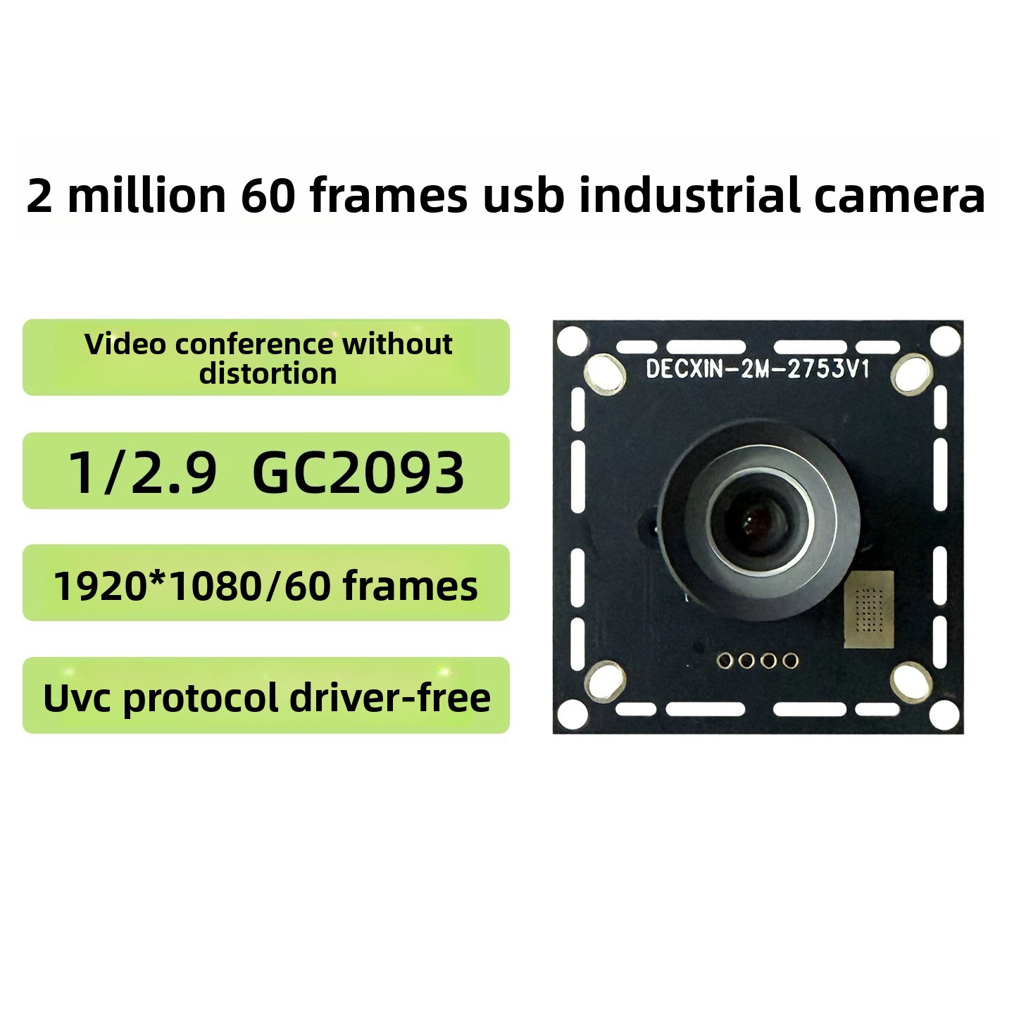 Pi Camera Module - Módulo GC2093, Cámara USB de 2MP,