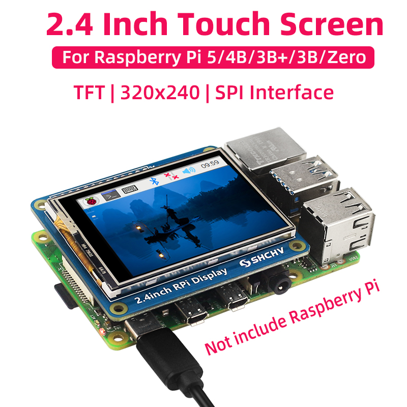 SHCHV Pantalla táctil de 2,4 p - Pi 5 Case reseña y precio