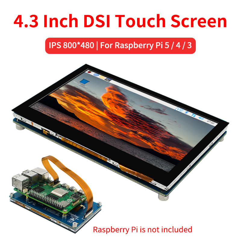 Pantalla táctil DSI de 4,3 pul - Pi 5 Case reseña y precio