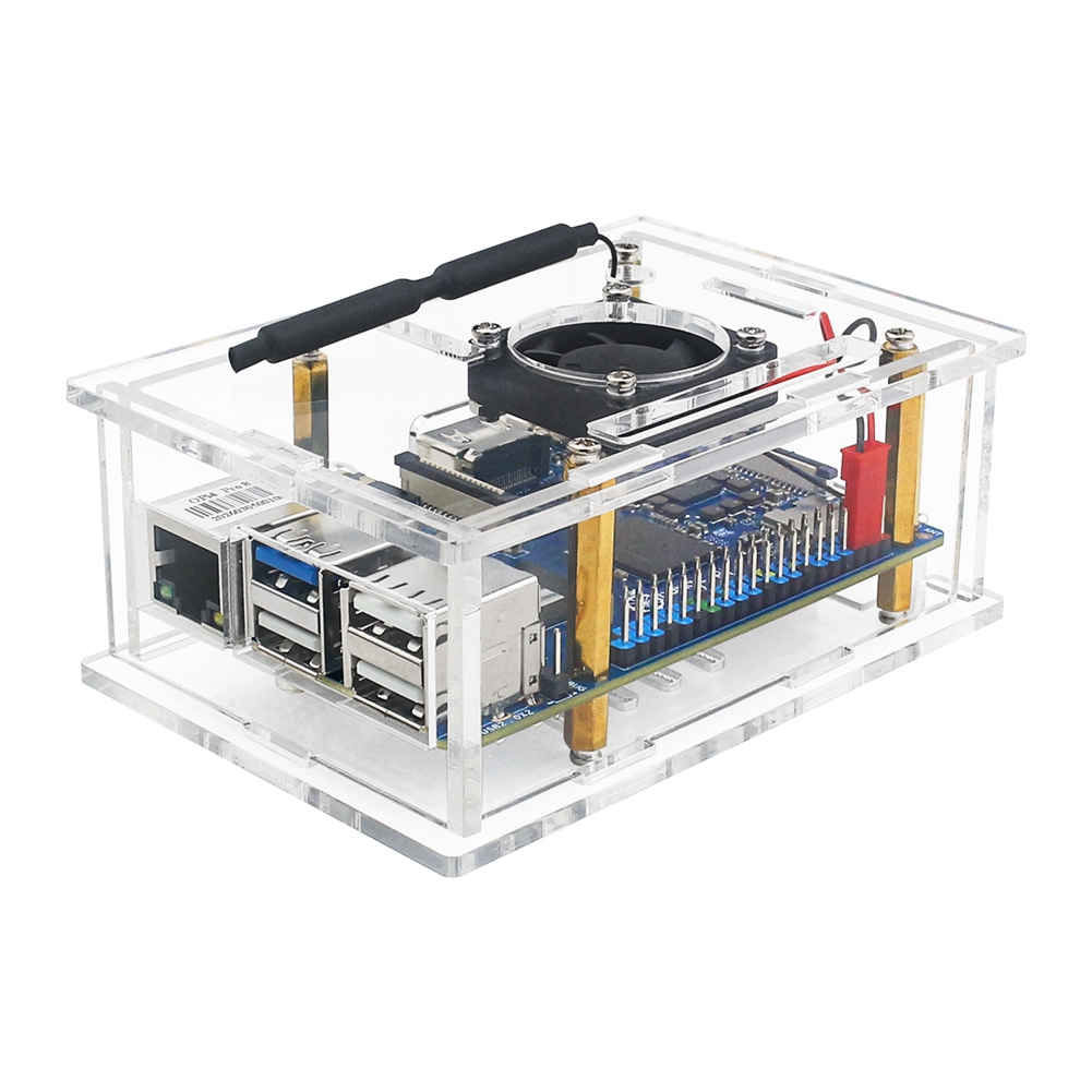 Caja acrílica ABFN con ventila - Pi 4 Case reseña y precio