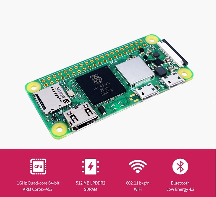 Raspberry Pi Zero 2 W, Cinco V - Pi Zero reseña y precio