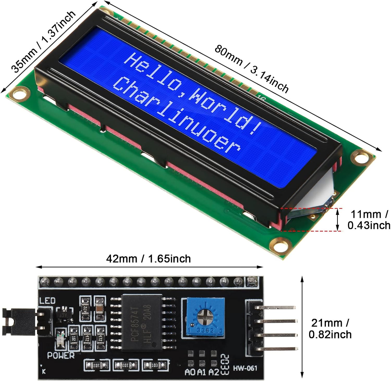 1 Set de Módulo LCD 1602 20*4  - Pi Display reseña y precio