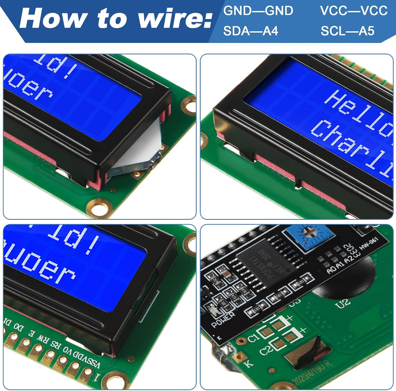 1 Set de Módulo LCD 1602 20*4  - Pi Display reseña y precio