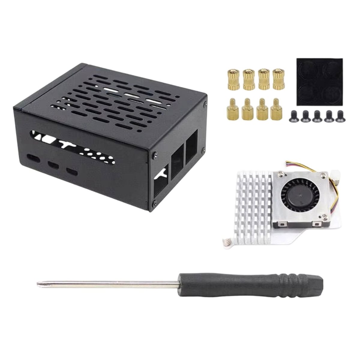 Caja Metálica HGHO con Ventila - Pi 5 Case reseña y precio