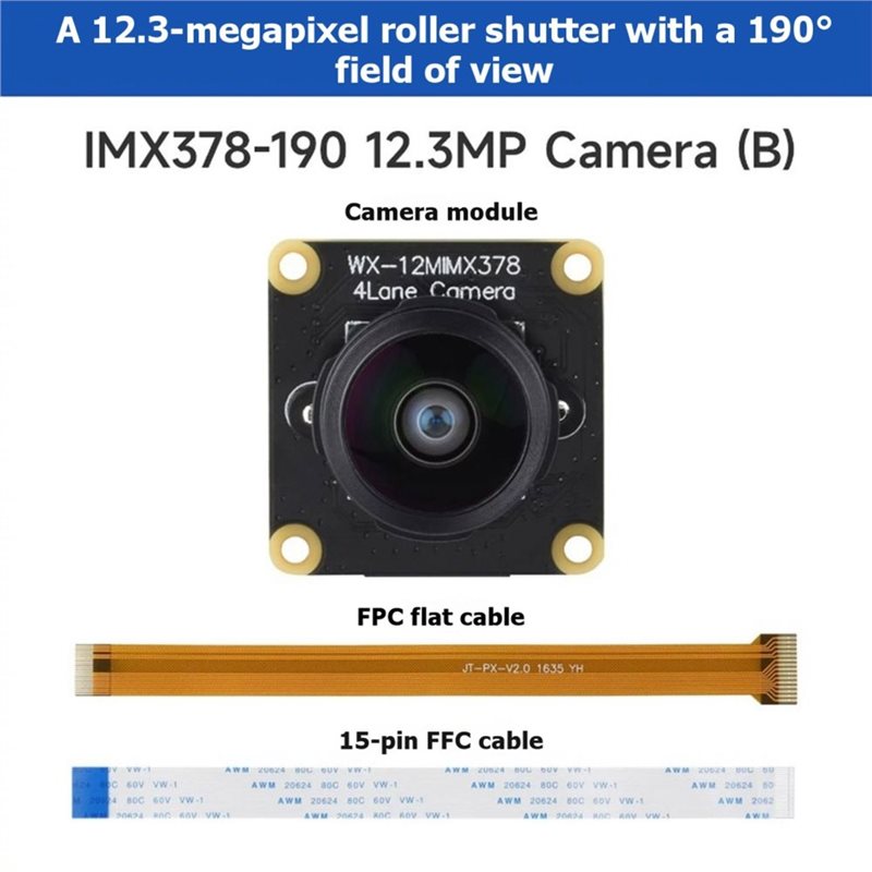 Cámara IMX378-190 de 12.3MP co - Pi Camera Module reseña y precio