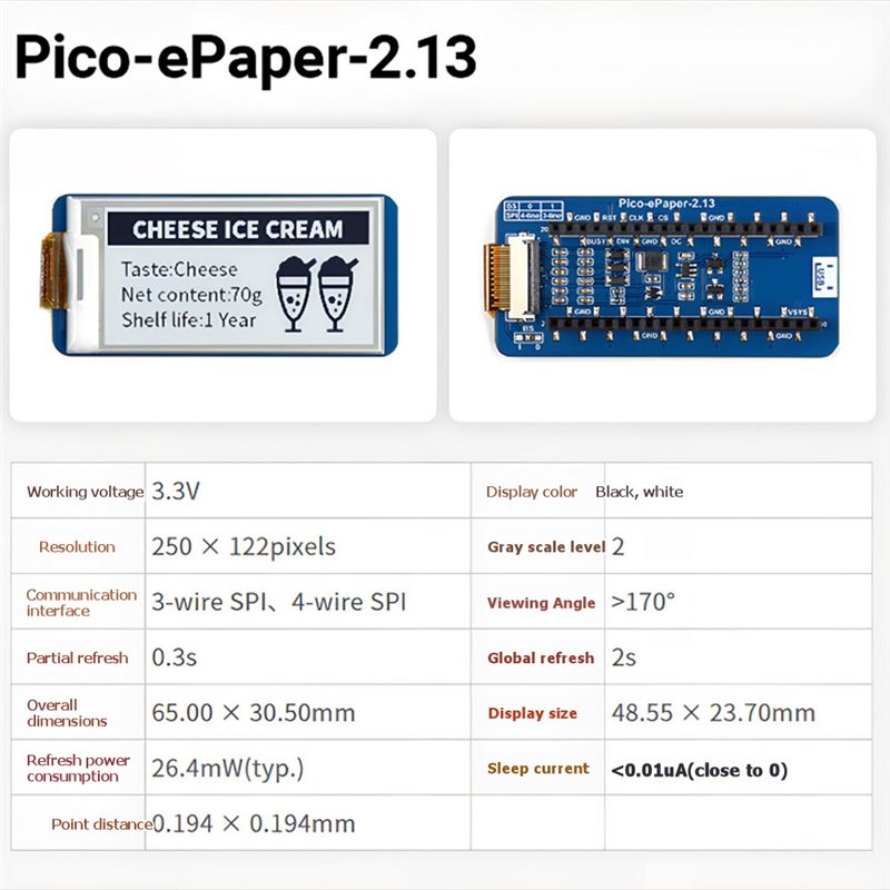 Pantalla de tinta electrónica  - Pi Display reseña y precio