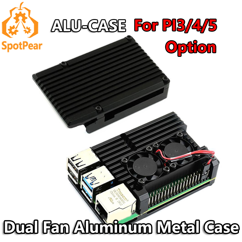 Caja metálica de aluminio con  - Pi 4 Case reseña y precio
