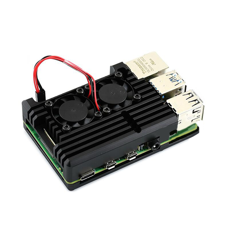 Caja metálica de aluminio con  - Pi 4 Case reseña y precio